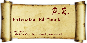 Paleszter Róbert névjegykártya
